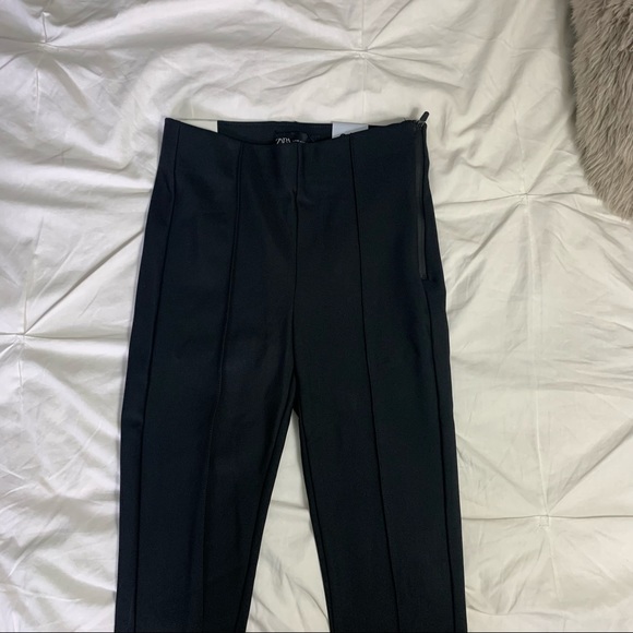 Zara black pants with slit - Picture 7 of 7